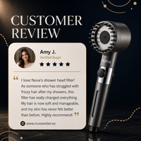 NUVA PureFlow™ Filtered Shower Head — Softer Skin & Hair